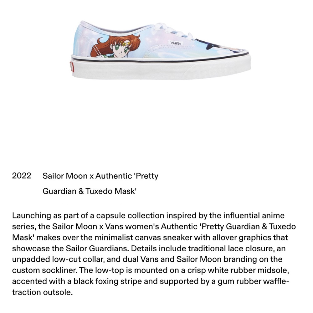 Vans Authentic Pretty Guardians & Tuxedo Mask Sailor Moon Men’s sneakers - Picture 16 of 16